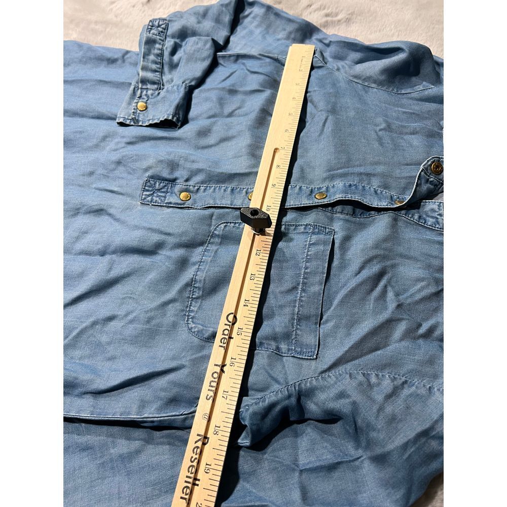 Michael Kors Denim Shirt Dress Long Sleeve Casual XS - Picture 8 of 16